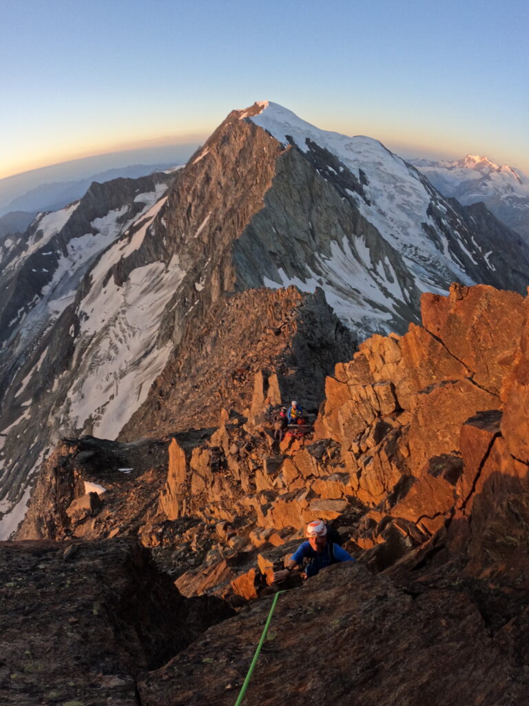 Début de l'arête Sud du Lagginhorn