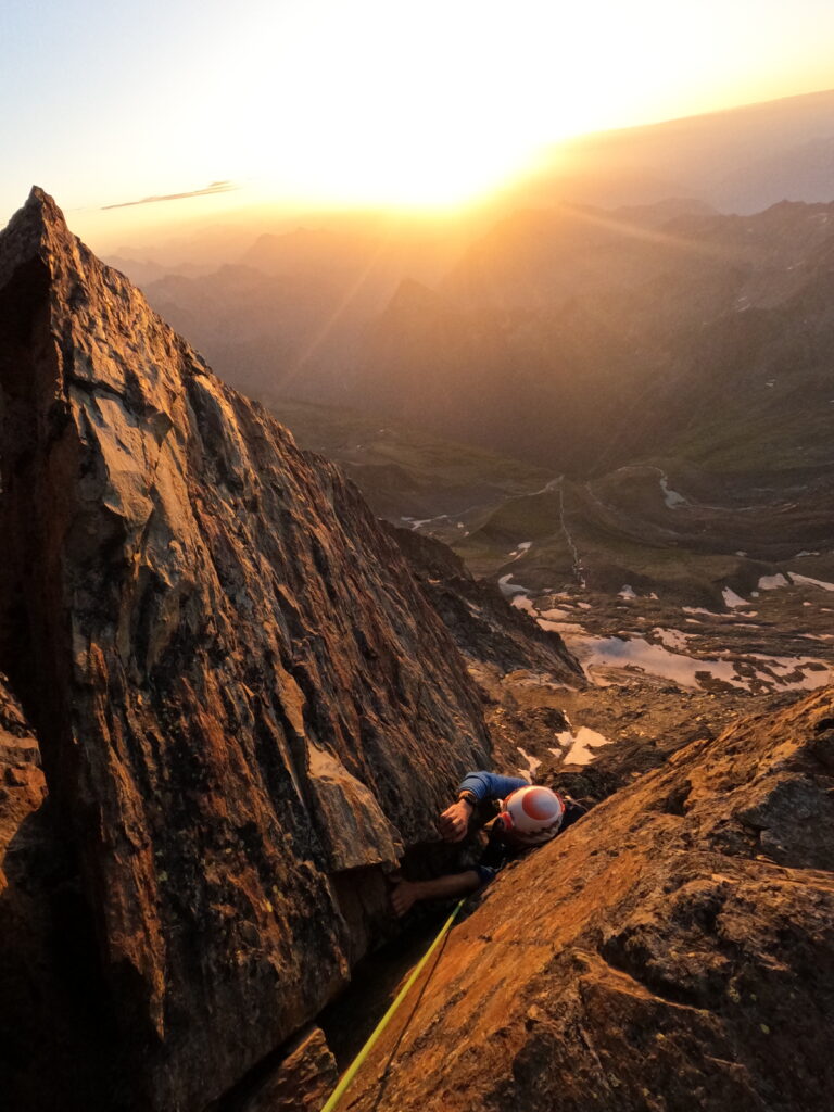 Le crux de l'arête Sud du Lagginhorn