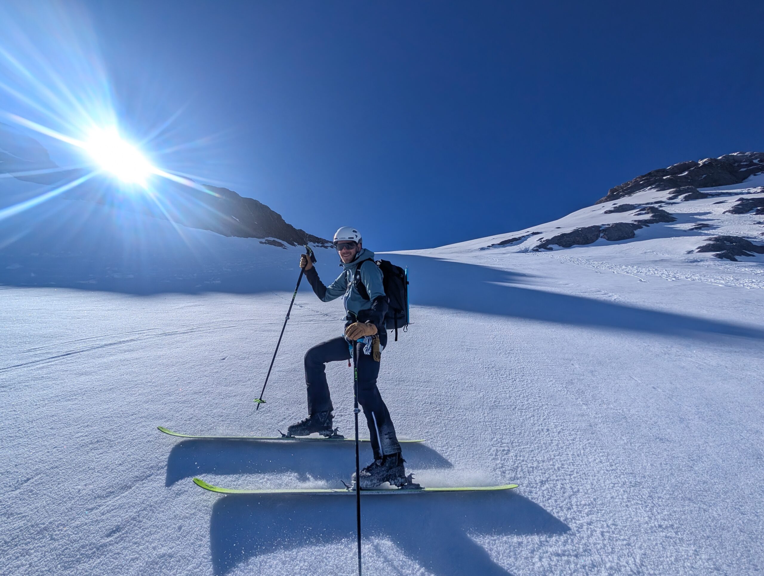 Descente sur le glacier de Prapio