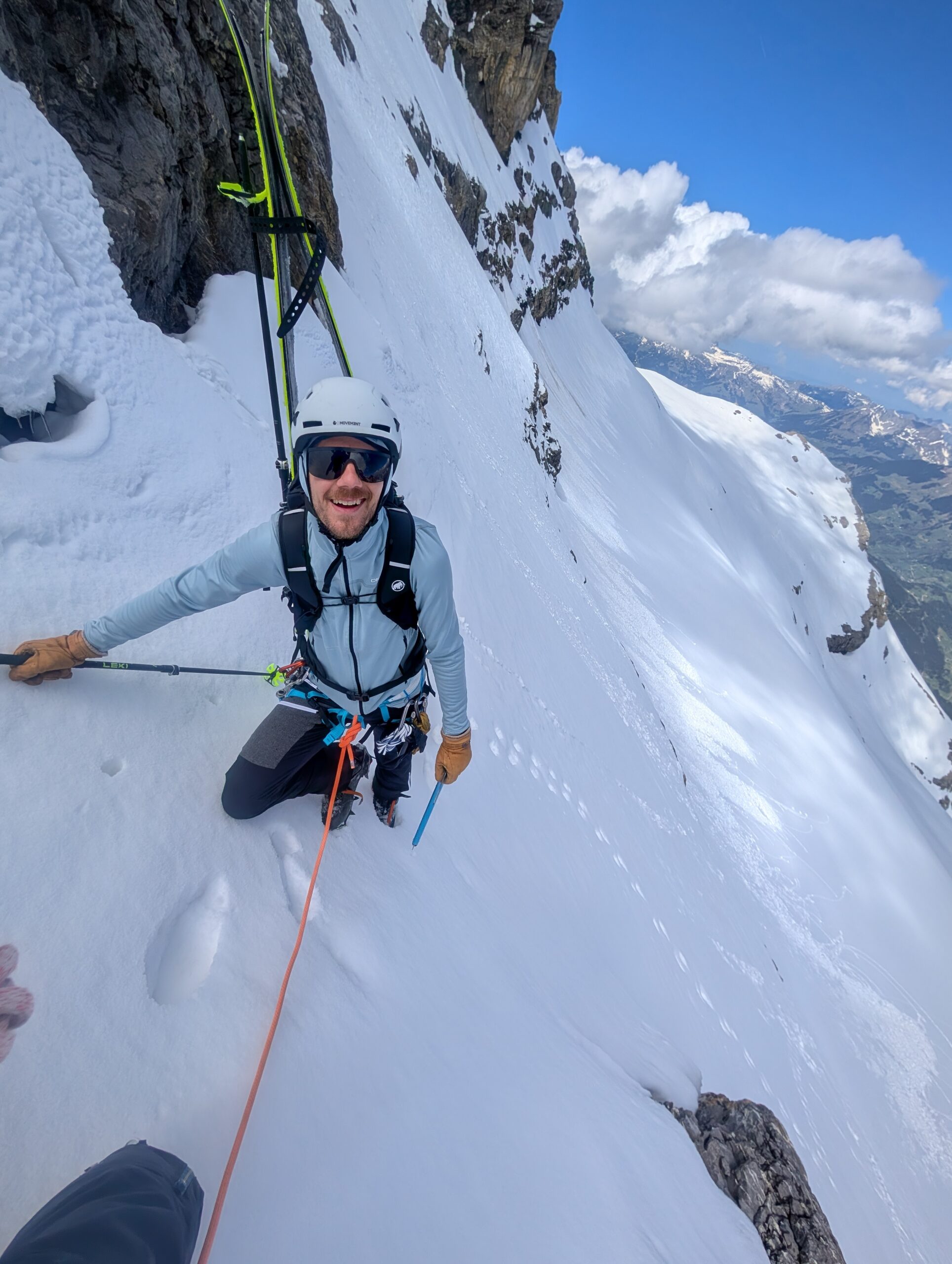 Portage sur l'arête